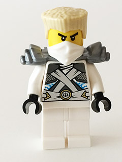 LEGO Minifigure-Zane - Titanium Ninja White, Tan Hair-Ninjago-NJO106-Creative Brick Builders